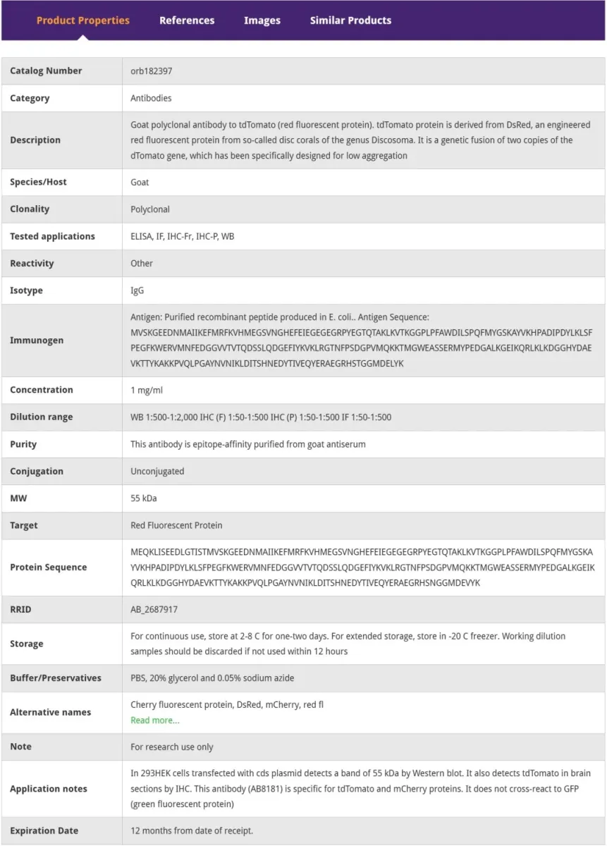 Biorbyt明星产品【tdTomato抗体】：再添2篇nature文献3