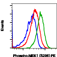 Phospho-MEK1 (Ser298) rabbit mAb PE conjugate Antibody